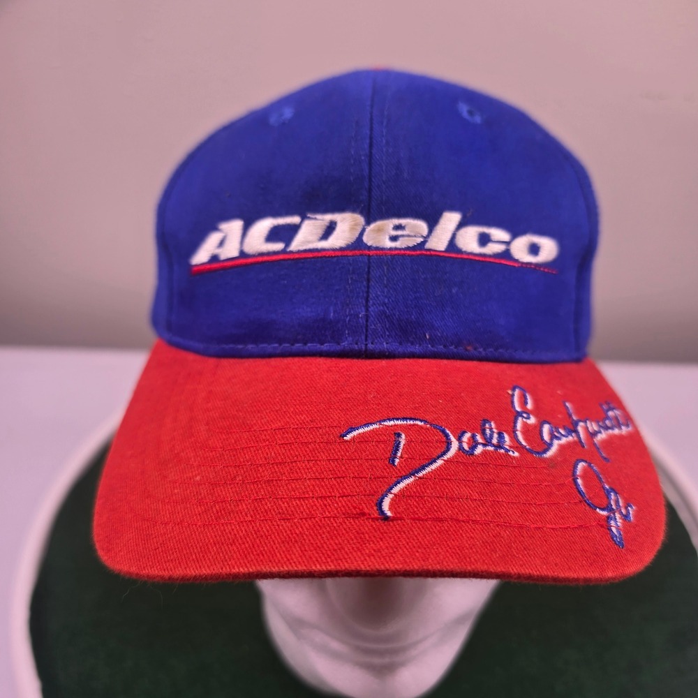 Vintage Dale Earnhardt Jr ACDelco NASCAR Hat Competitors View Blue Red Snapback